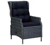 ATOMSTACK MAKER HOMELEN - Set di mobili da giardino da 9 pezzi + gruppo sociale in polyrattan grigio scuro + resistente alle intemperie e funzione sdraio + telaio in acciaio in acciaio e piano in