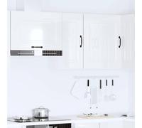 ATOMSTACK MAKER Kalmar - Armadietto da cucina sospeso bianco lucido, 30 x 31 x 60 cm, in legno con molto spazio per piatti, pentole e ciotole, moderno, facile da pulire e sicuro da montare