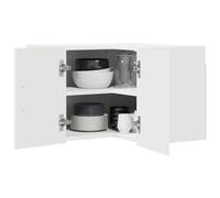 ATOMSTACK MAKER Kalmar - Armadio angolare da cucina, da parete, 57 x 57 x 40 cm, in legno, grande capienza, design moderno per interni, colore: bianco lucido