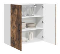 ATOMSTACK MAKER Kalmar - Mobile da cucina 80 x 31 x 80 cm, in legno di rovere affumicato, moderno armadio da parete con ampio spazio per la cucina, pronto da montare, portata fino a 60 kg