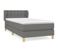 ATOMSTACK MAKER Letto a molle, 100 x 200 cm, con materasso a molle insacchettate e topper, testiera regolabile in altezza, rigidità media, per chi dorme sulla schiena e sulla pancia, rivestimento in
