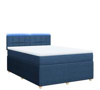 ATOMSTACK MAKER Letto a molle, 160 x 200 cm, con materasso a molle insacchettate, rivestimento in tessuto blu, illuminazione a LED e cuscino rimovibile e lavabile, moderno sistema di sonno per un