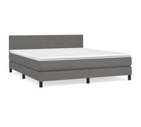 ATOMSTACK MAKER Letto a molle, 160 x 200 cm, grigio, con materasso a molle insacchettate e testiera regolabile in altezza, durezza media, delicato sulla pelle, antimacchia, per chi dorme sulla schiena