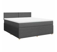 ATOMSTACK MAKER Letto a molle, 180 x 200 cm, con materasso a molle insacchettate e cuscino traspirante, tessuto in poliestere, testiera in legno di pino, altezza 20 cm, per un sonno riposante