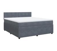 ATOMSTACK MAKER Letto a molle, 180 x 200 cm, con materasso a molle insacchettate e rivestimento in velluto traspirante, grigio scuro, altezza 20 cm, comodo e di supporto per un sonno riposante