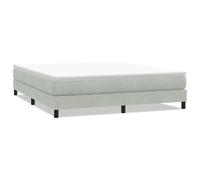 ATOMSTACK MAKER letto a molle, 180 x 220 cm, senza materasso, design in velluto grigio chiaro con robusto telaio in legno, rete a doghe per la circolazione dell'aria e supporto ottimale del materasso