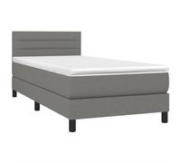 ATOMSTACK MAKER Letto a molle, 80 x 200 cm, con materasso a molle insacchettate e testiera regolabile in altezza, design moderno, strisce LED (5 V), rivestimento in poliestere traspirante, topper