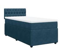 ATOMSTACK MAKER Letto a molle, 90 x 190 cm, blu, con materasso a molle insacchettate e cuscino traspirante, rivestimento in velluto, supporto della rete a doghe regolabile in altezza, per un sonno