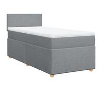 ATOMSTACK MAKER Letto a molle, 90 x 190 cm, con materasso a molle insacchettate e cuscino traspirante, tessuto in poliestere, con testiera, rete a doghe e rivestimento lavabile, per un sonno riposante