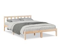ATOMSTACK MAKER Letto alto in legno di pino massello naturale, 160 x 210 cm, letto alto con rete integrata, struttura robusta e design rustico scandinavo, ideale per camere da letto moderne (montaggio