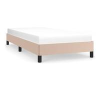 ATOMSTACK MAKER Letto con rete integrata, 90 x 200 cm, in ecopelle cappuccino, struttura in compensato e legno, design moderno e stabile per camera da letto, facile montaggio (senza materasso)