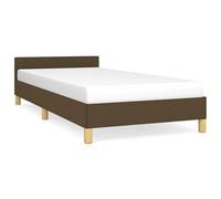 ATOMSTACK MAKER Letto con testiera e rete integrata, 80 x 200 cm, struttura robusta in tessuto marrone scuro (100% poliestere), design moderno e minimalista, ideale per adulti, montaggio facile