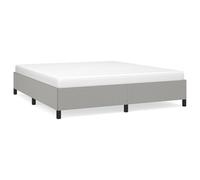 ATOMSTACK MAKER Letto con testiera in tessuto grigio chiaro, 160 x 200 cm, struttura in compensato e legno, doghe integrate, ideale per camere da letto piccole e medie - senza materasso