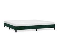 ATOMSTACK MAKER Letto con testiera in velluto verde scuro, 200 x 200 cm, struttura in legno e doghe in compensato incluse, design moderno ed elegante per camera da letto