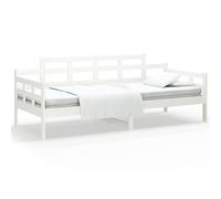 ATOMSTACK MAKER Letto da giorno bianco, 90 x 190 cm, in legno di pino massiccio, divano letto per ospiti e piccoli spazi, design rustico in legno con rete a doghe, 193,5 x 96,5 x 76 cm, montaggio