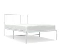 ATOMSTACK MAKER Letto in acciaio con rete integrata e spazio portaoggetti, 75 x 190 cm, colore bianco, design elegante e robusto per adulti, facile montaggio, altezza libera 26 cm