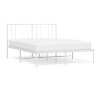 ATOMSTACK MAKER Letto in acciaio con testiera, 120 x 200 cm, struttura in metallo bianco opaco, include rete a doghe, altezza libera 26 cm, ideale per camera da letto e camera degli ospiti, facile da