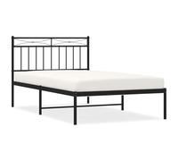 ATOMSTACK MAKER Letto in acciaio con testiera nera, struttura robusta, 207 x 105 x 91 cm, include rete a doghe, altezza libera 26 cm, ideale per materasso 100 x 200 cm, montaggio facile