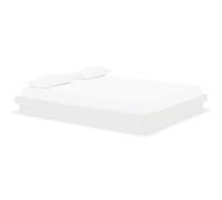 ATOMSTACK MAKER Letto in legno di pino massiccio, 160 x 200 cm, bianco, con rete integrata, design rustico ed elegante, per camera da letto o camera degli ospiti, facile da montare