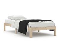 ATOMSTACK MAKER Letto in legno di pino massiccio, 90 x 200 cm, struttura robusta con rete integrata, design rustico naturale non trattato, ideale per adulti e adolescenti, altezza del sonno 24 cm