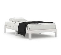 ATOMSTACK MAKER Letto in legno massello di pino bianco, 100 x 200 cm, struttura resistente con rete integrata, ideale per adulti e adolescenti, design moderno e compatto per camere da letto piccole