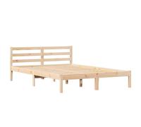 ATOMSTACK MAKER Letto in legno massello di pino di colore marrone, con testiera e rete incluse, design moderno minimalista, dimensioni 225,5 x 165,5 x 69,5 cm, ideale per camere da letto urbane