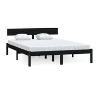 ATOMSTACK MAKER Letto in legno massello nero, 120 x 200 cm, telaio con rete integrata in pino naturale, design moderno ed elegante per camera da letto, facile montaggio, resistente e durevole