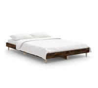 ATOMSTACK MAKER Letto in legno massiccio di eucalipto fumo, 120 x 190 cm, struttura con doghe in compensato incluse, design moderno e robusto per camera da letto, facile montaggio, colore rovere fumé