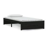 ATOMSTACK MAKER Letto in legno massiccio nero, 90 x 190 cm, con rete integrata in compensato, per camere da letto piccole, ideale per adulti e bambini anziani, stile moderno e rustico