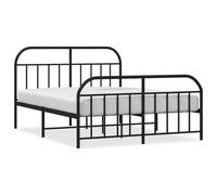 ATOMSTACK MAKER Letto in metallo con rete e spazio portaoggetti, 140 x 190 cm, struttura in acciaio nero resistente, altezza libera 26 cm, ideale per adulti, montaggio facile