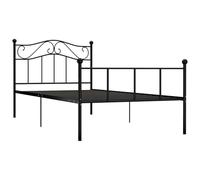 ATOMSTACK MAKER Letto in metallo nero, 100 x 200 cm, con rete integrata, struttura robusta e stile moderno, altezza del sonno 28 cm, facile montaggio, ideale per stanze piccole e adulti