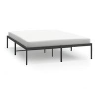 ATOMSTACK MAKER Letto in metallo nero con rete integrata, 150 x 200 cm, struttura robusta in acciaio verniciato a polvere, altezza di stoccaggio 26 cm, design elegante e moderno per camera da letto