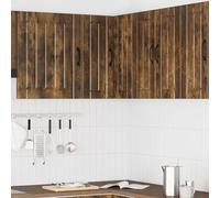 ATOMSTACK MAKER Lucca - Armadietto angolare da cucina in legno di rovere affumicato, 57 x 57 x 60 cm, montaggio a parete, portata 70 kg, scaffale da cucina salvaspazio per cucine piccole e grandi