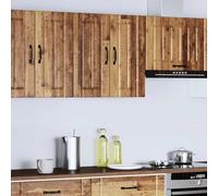 ATOMSTACK MAKER Lucca - Armadietto da cucina sospeso in legno (effetto legno antico), 60 x 31 x 60 cm, montaggio a parete con ante in vetro, portata 70 kg, moderno pensile da parete per cucina e