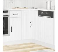 ATOMSTACK MAKER Lucca - Mobiletto angolare da cucina in legno bianco (75,5 x 75,5 x 81,5 cm), con piedini regolabili, portata 70 kg, per angoli e piccole cucine