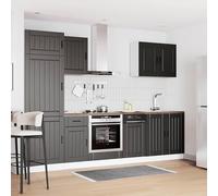 ATOMSTACK MAKER Lucca - Set di 7 mobili da cucina in legno e pensili con piedini regolabili, mobile sottolavello da 80 cm, mobile da forno da 60 cm, pannello per lavastoviglie