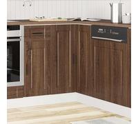 ATOMSTACK MAKER Mobile angolare da cucina Porto, effetto rovere marrone, 75,5 x 75,5 x 81,5 cm, in legno, piedini regolabili, portata 70 kg, materiale di montaggio incluso
