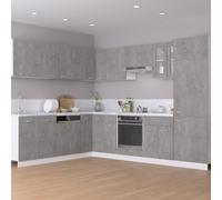 ATOMSTACK MAKER Mobile basso angolare grigio cemento 75,5 x 75,5 x 81,5 cm in legno - Mobile da cucina a due ante con 2 ripiani, montaggio a parete, serie Lyon