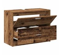 ATOMSTACK MAKER Mobile da bagno con anta e cassetto, effetto legno anticato, 78 x 37 x 59 cm, moderno, per lavandino, facile da pulire e robusto