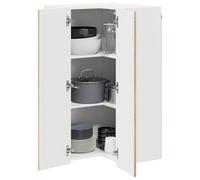 ATOMSTACK MAKER Mobile da cucina angolare da parete in legno di rovere Sonoma, 57 x 57 x 100 cm, con 3 ripiani regolabili e 2 ante a cerniera, moderno, salvaspazio, per interni