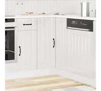 ATOMSTACK MAKER Mobile da cucina angolare Lucca, bianco lucido, 75,5 x 75,5 x 81,5 cm, in legno, piedini regolabili, portata 70 kg, per cucine moderne da incasso