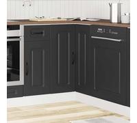 ATOMSTACK MAKER Mobile da cucina angolare nero, 75,5 x 75,5 x 81,5 cm, in robusto legno con piedini regolabili, moderno armadio angolare per cucina (serie Kalmar)