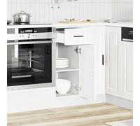 ATOMSTACK MAKER Mobile da cucina bianco, 30 x 46 x 81,5 cm, in legno con piedini regolabili, molto spazio (cassetto + porta), max. 60 kg, per cucina e lavanderia, serie Porto