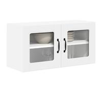 ATOMSTACK MAKER Mobile da cucina in legno bianco, 80 x 31 x 40 cm, con ante scorrevoli e più scomparti, moderno armadio da parete per un'organizzazione ottimale della cucina