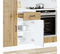 ATOMSTACK MAKER Mobile da cucina in rovere Artisan, 40 x 46 x 81,5 cm, con cassetto e piedini regolabili in altezza, materiale in legno, portata 50 kg, per cucina moderna (montaggio richiesto)