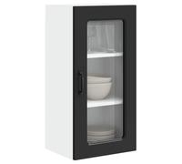 ATOMSTACK MAKER Mobile da cucina nero, 40 x 31 x 80 cm, moderno armadio da parete in legno Kalmar con design chiaro, molto spazio e facile montaggio
