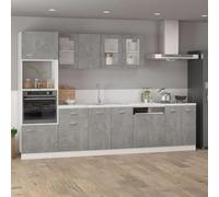 ATOMSTACK MAKER Mobile da cucina pensile Lyon, grigio cemento, 39,5 x 31 x 60 cm, in legno con 2 ripiani e anta, max 60 kg, per tenere in ordine la cucina piccola - montaggio richiesto