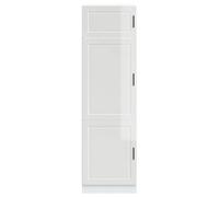 ATOMSTACK MAKER Mobile da cucina Porto, bianco lucido, 60 x 57 x 207 cm, in legno con piedini regolabili, moderno pensile per cucina, facile montaggio e molto spazio