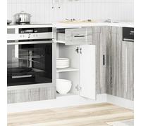 ATOMSTACK MAKER Mobile da cucina Porto, grigio Sonoma, 30 x 46 x 81,5 cm, in legno, con piedini regolabili, cassetto e porta, per cucina moderna, montaggio richiesto