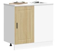 ATOMSTACK MAKER Mobile da cucina Porto in rovere Sonoma, 86 x 46 x 81,5 cm, con piedini regolabili, robusto materiale in legno e portata 70 kg, mobile da cucina moderno